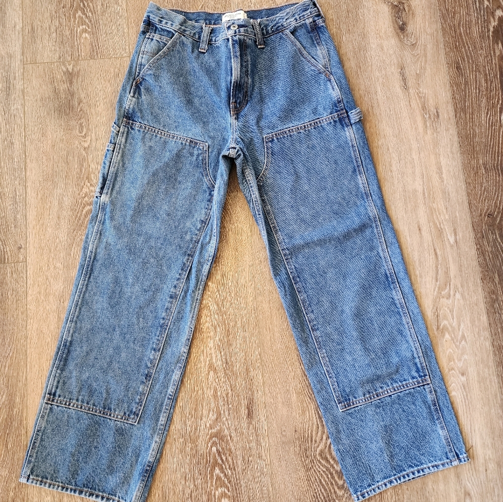 Abercrombie & Fitch Women's Blue Carpenter Jeans